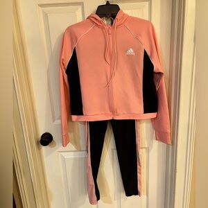 Pink and black adidas full outfit